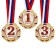Prize medal 075, D = 7 cm. 2 place, tricolor. The color of evil. With a ribbon