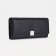 Women's wallet on the button, black color