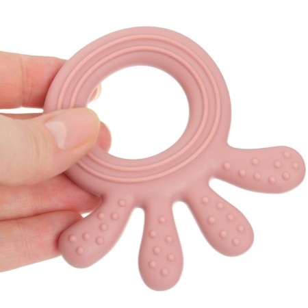 Silicone teething "Octopus", pink color, Mum & Baby-6