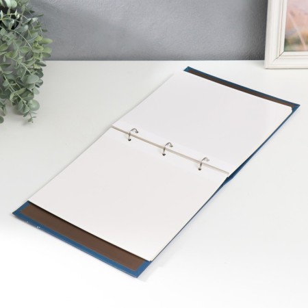 Photo album magnetic 26 sheets "Flowering on blue" density 550 g 3x23.5x22.7 cm-2