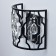 Bra "Algero", 2x40W E14, black color, silver