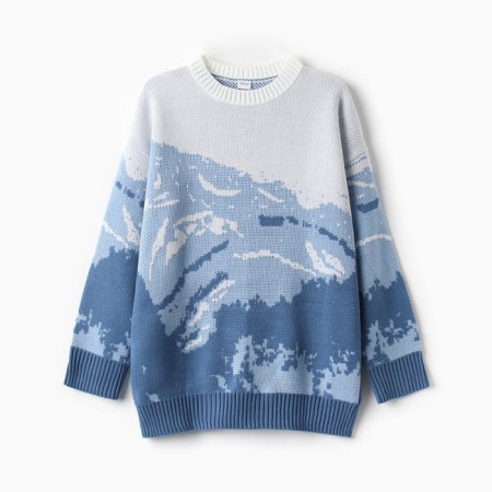 Jumper female minku: Casual Collection Blue color, rr 42-44-7