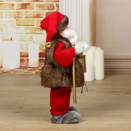 Santa Claus "Telogreika, with a flashlight" with backlight, moves, 38 cm-3