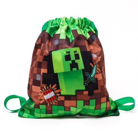 Children's Bag "Minecraft", 35 × 30 cm, green color-3