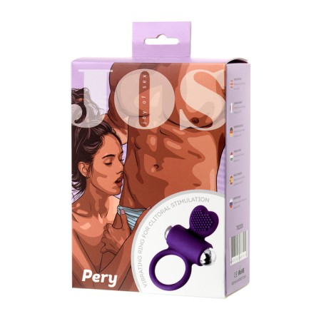 Vibrookol with cilia Jos Pery, silicone, purple, 9 cm-3