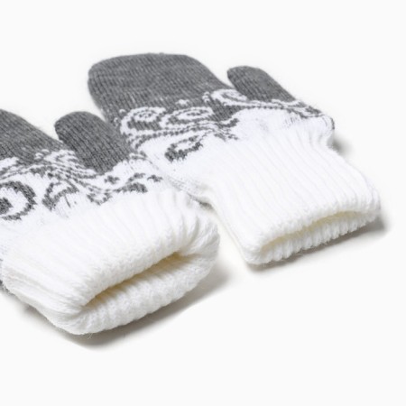 Women's mittens, gray color, size 18-2