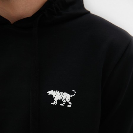 Men's sweatshirt with a hood Mist Men’s Casual Size 52, black-2