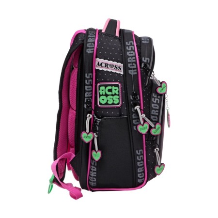 School backpack by Ergon. Spray Across 178 35*26*14 Virgo + Pen, Burner Cher/Rose 24-178-6-2