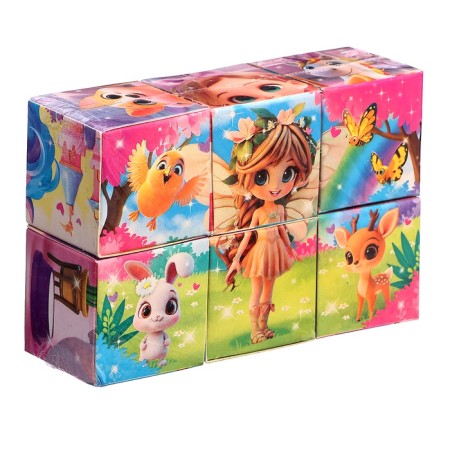 Cubes "princesses" cardboard, 6 pieces, according to the Montessori methodology-4