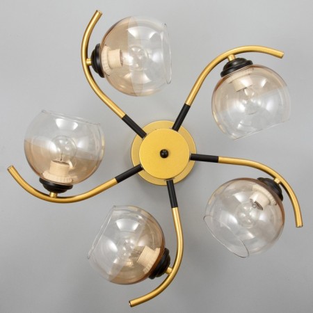 Merli chandelier 5he27 40W black and gold 60x60x27 cm Bayerlux-3