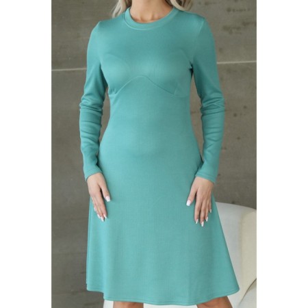 Women's dress, size 46, green color-11