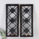 Climber Plastic, glass for 1 candle "Mirror rhombuses" Nr 2 pcs D-4 cm gold 8x12x30.5 cm 90688