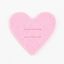 Набор для декора столовых предметов "Love" 4 шт,  розовый, 5,4 х 5 см, 100% п/э, фетр