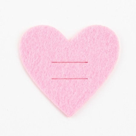 Set for decor of table objects "Love" 4 pcs, pink, 5.4 x 5 cm, 100% p/e, felt