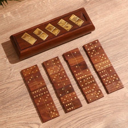 Game table "Domino" 25x7.5x5 cm, tree shisham-4