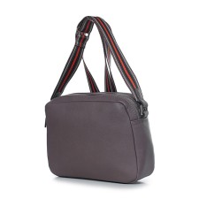 Female bag, artificial leather, 24.5x8x18 cm, gray-brown