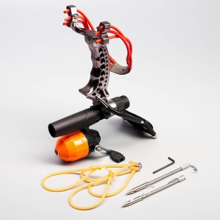 Fishing slingshot, 3 harnesses, 2 arrows-1