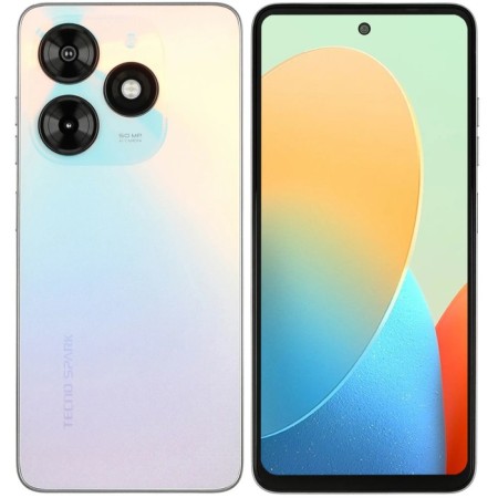 Tecno Spark 20C, 6.56 Smartphone, 4GB, 256GB, 50MP, 8MP, 2SIM, 5000 Mam, NFC, White