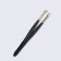 Direct tweezers, narrow, 9 cm, black/golden color