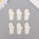 Decor for the creativity of Polystone "Cactus in a pot" White set 6 pcs 2x3.7 cm