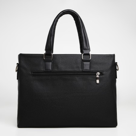 Male Business Bag, Textura, 2 external pockets, black color-1