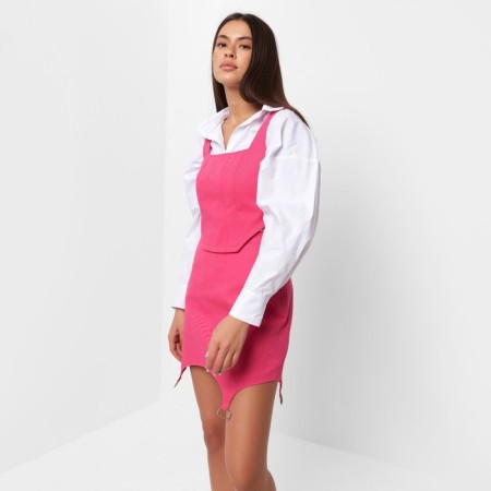 Top female denim Mist: Denim R.46, Pink-4