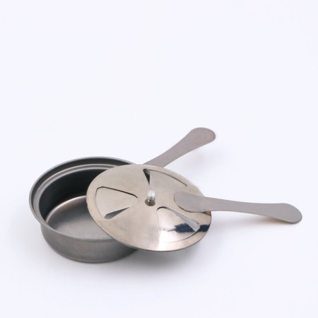Stainless steel marmitis is round on a heating stand, 26 × 22 cm, glass cover-6