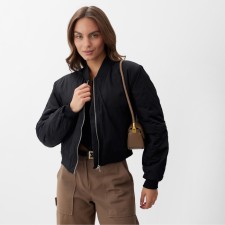 Jacket (bomber) Women's mist size m, black