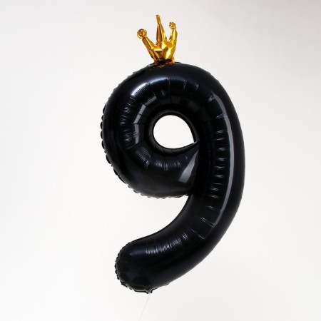 Foil ball 40 "Figure 9 with the crown", the color is black-1