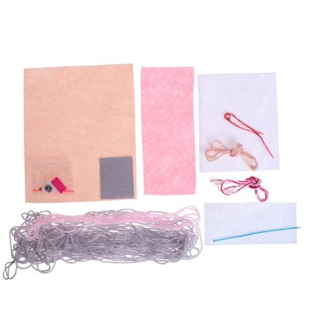Set for creating a felt doll "Girl - kitten"-3
