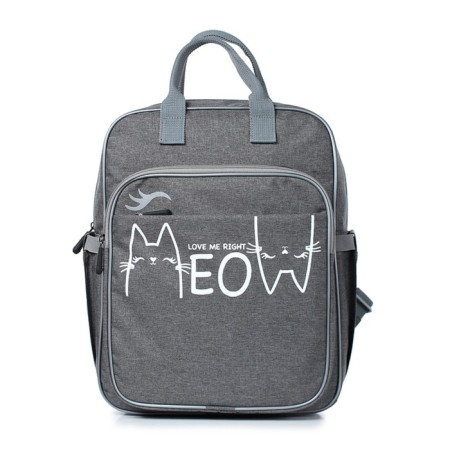 School backpack, synthetic fabric, 300x390x115 cm, gray St.-2