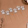 Topper "Angel", silver color, set of 6 pcs.