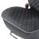 Frame caps for the front seats Car Performance, 2 pcs, alcantara, rhombus, black and blue