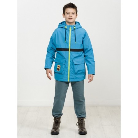 Windbreaker for boys, height 140 cm, blue color