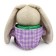 Soft toy "Bunny Mi", in a checkered coat with a hood, 15 cm