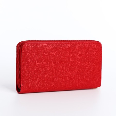 Women's wallet with lightning, dark red color-1