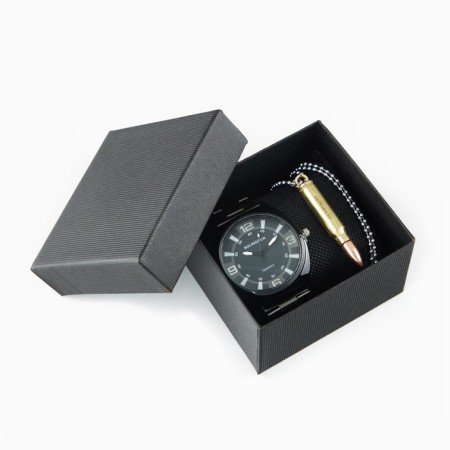 Male gift set BolingDun 2 in 1: Watch, Pendant, D-4.8 cm