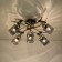 Ceiling chandelier Citilux "Merida" CL142155, 65x65x45 cm, 5x75W, E27, Gray color