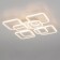 Ceiling chandelier Citilux "Marcel" CL232180R, 60x60x1 cm, 8x13.8W, LED, Color White