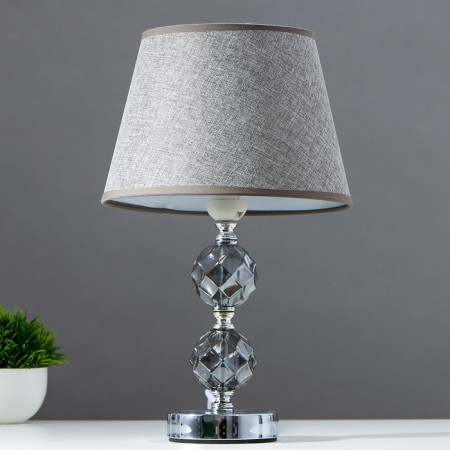 Table lamp 16715/1br E27 40W chromium/brown 22.5x22.5x36 cm Risalux