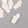 Decor for the creativity of Polystone "Cactus in a pot" White set 6 pcs 2x3.7 cm