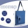 A bag-goper on a zipper, from textiles, blue color