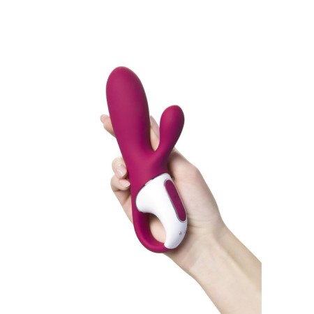 Satiffyer Hot Bunny vibrator with clitoral stimulant, red color-3