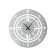Watch wall interior "compass", smooth move, D-40 cm, silver