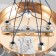 Olivia chandelier 5x60W E27 gold, white 52x52x28cm
