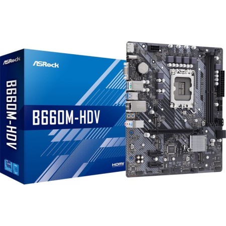 ASROCK B660M-HDV, LGA1700, B660, 2XDDR4, VGA, HDMI, DP, MATX-1