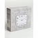 The clock is a boil room, on batteries, 14 x 12.8 x 4.5 cm, dial 13.5 x 11.6 cm