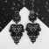 Earrings Metal "chandeliers" Monelia, black color
