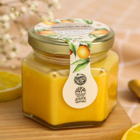 Honey cream organic, with orange, 120 g.-2