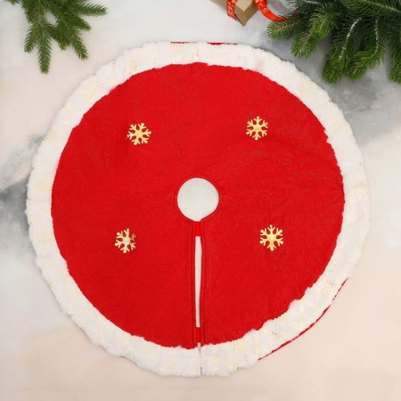 Polyanka under the Christmas tree "Shine" Snowflakes, D-60 cm, white-red-1